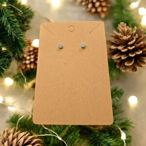 Gold Plated Rhinestone Stud Earrings